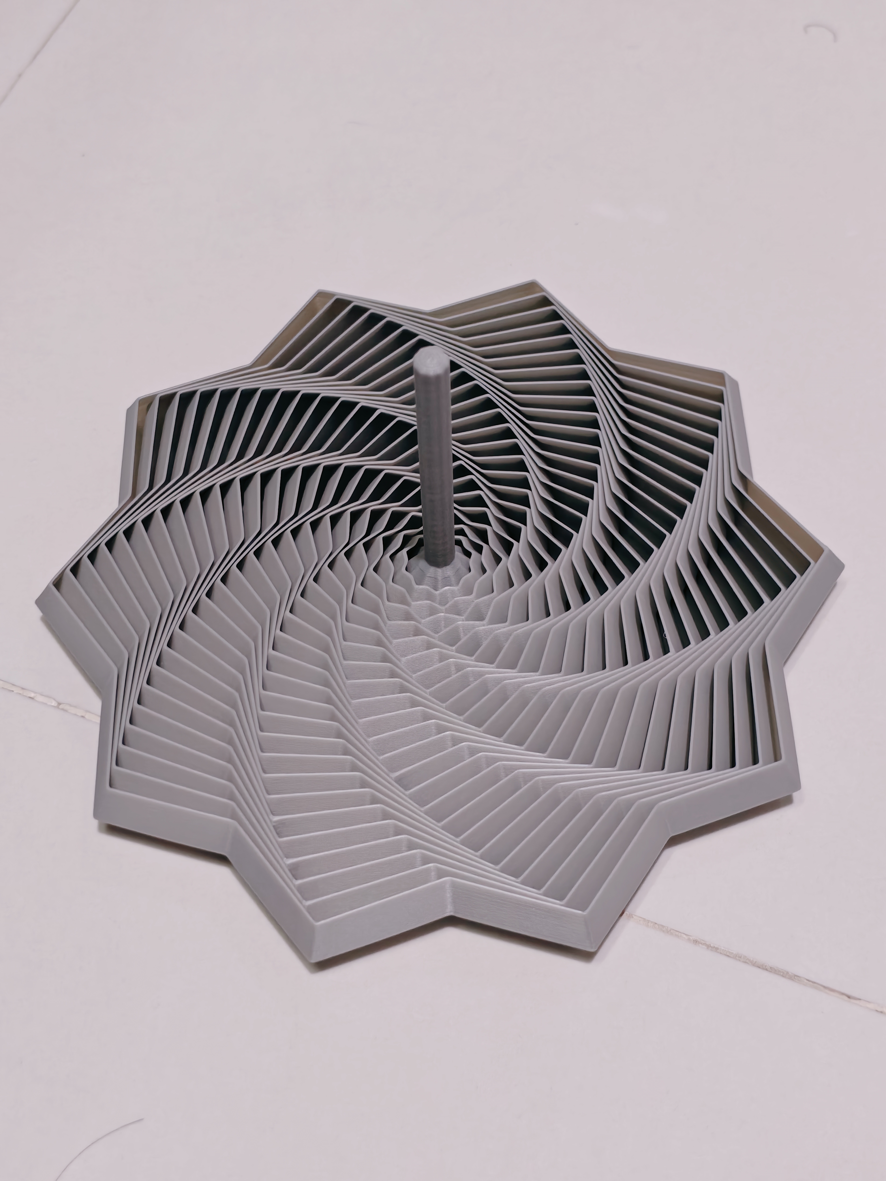 3D printed interlocking spiral puzzle